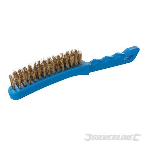 763578 Silverline Brassed Wire Brush Plastic