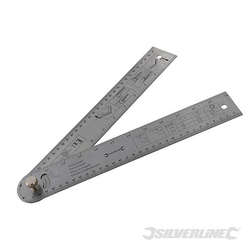 783421 Silverline Easy Angle Protractor Rule