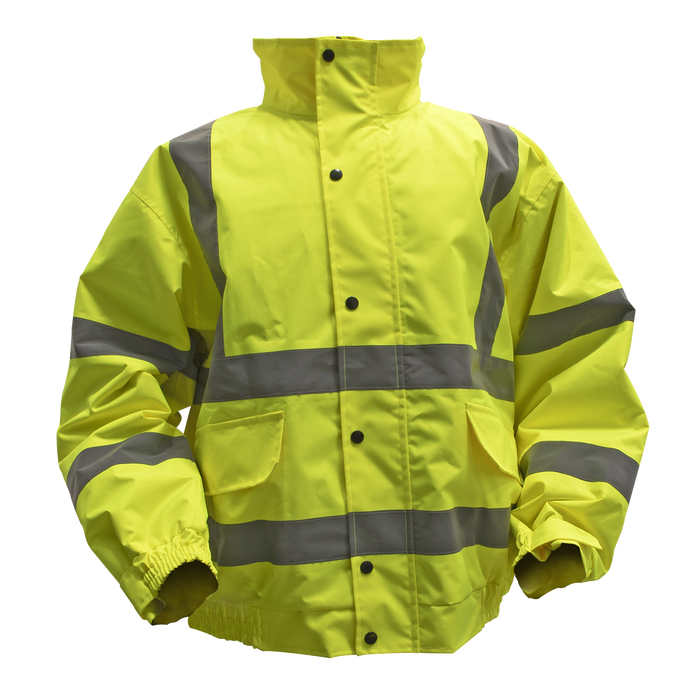 Hi-Vis Orange Jacket with Quilted Lining & Elasticated Waist - Large