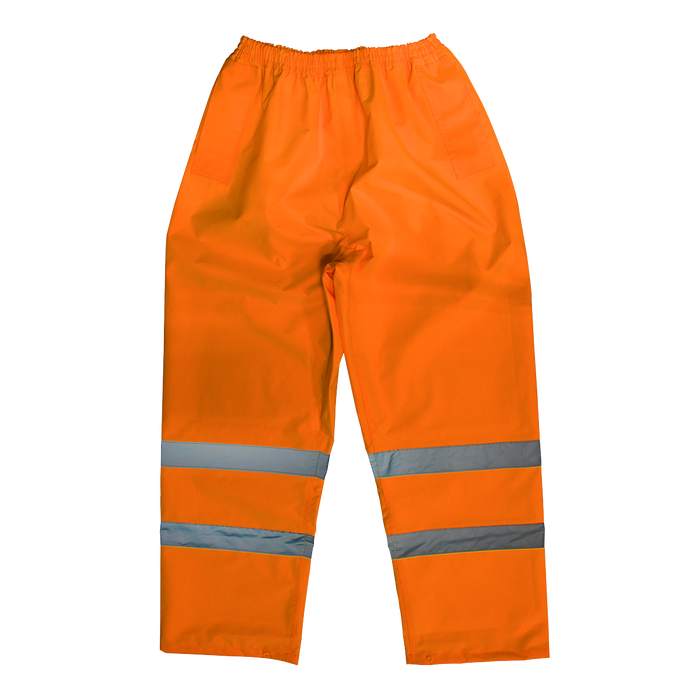 Hi-Vis Orange Waterproof Trousers - Large