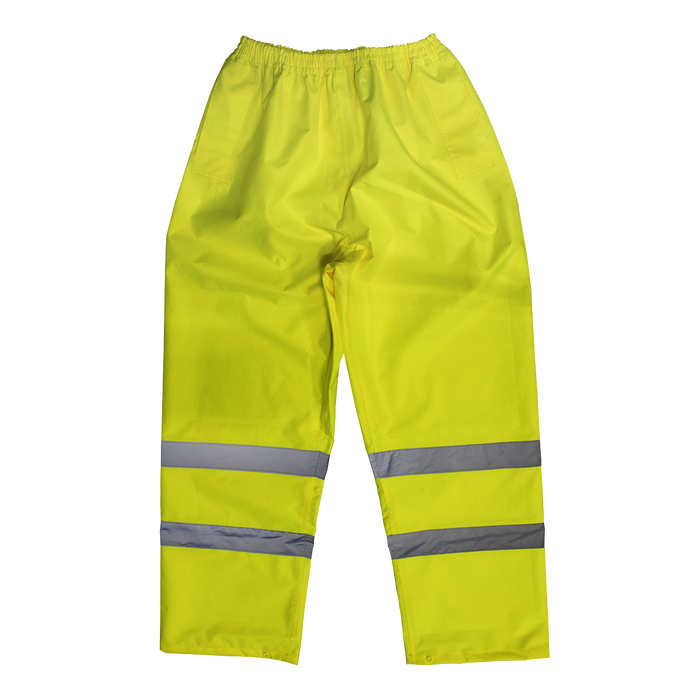 Hi-Vis Yellow Waterproof Trousers - Large