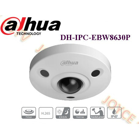 Dahua 6MP Panoramic Network IR Fisheye Camera (DH-IPC-EBW8630P)