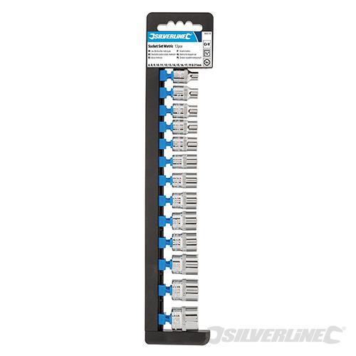 868518 Silverline Socket Set 3/8" Drive 6pt Metric 13pce