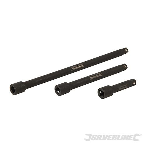 907265 Silverline Impact Extension Bar Set 3/8" 3pce