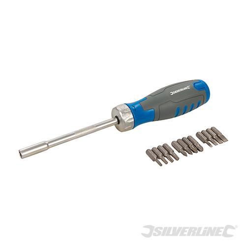 930569 Silverline 12-in-1 Multi-Bit Ratchet Screwdriver