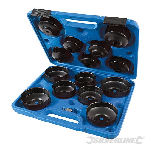 952159 Silverline Oil Filter Wrench Set 15pce
