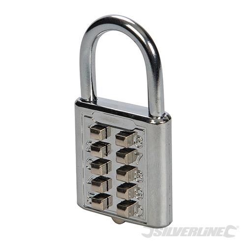 960640 Silverline Digital Combination Padlock 10-Digit