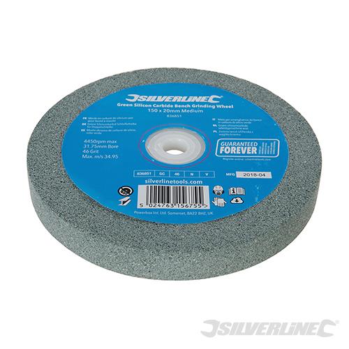 976303 Silverline Green Silicon Carbide Bench Grinding Wheel