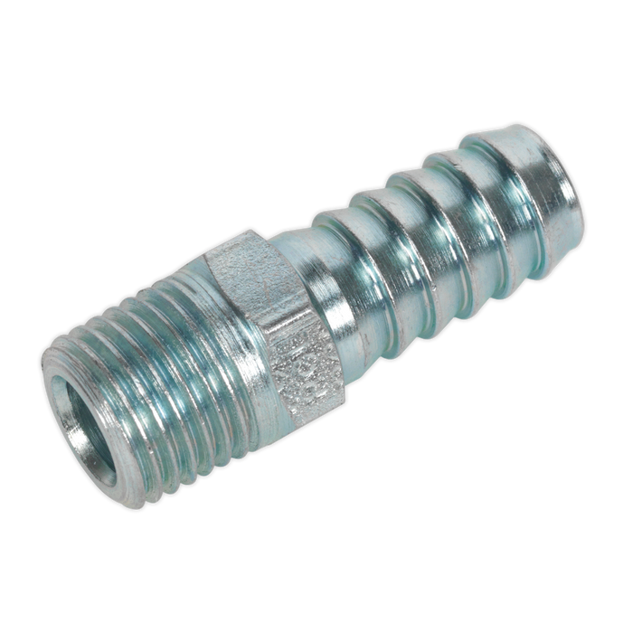 Screwed Tailpiece Male 1/4"BSPT - 3/8" Hose Pack of 5