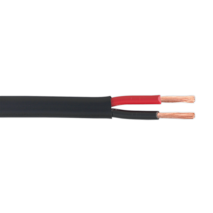 Automotive Cable Thick Wall Flat Twin 2 x 2mm² 28/0.30mm 30m Black