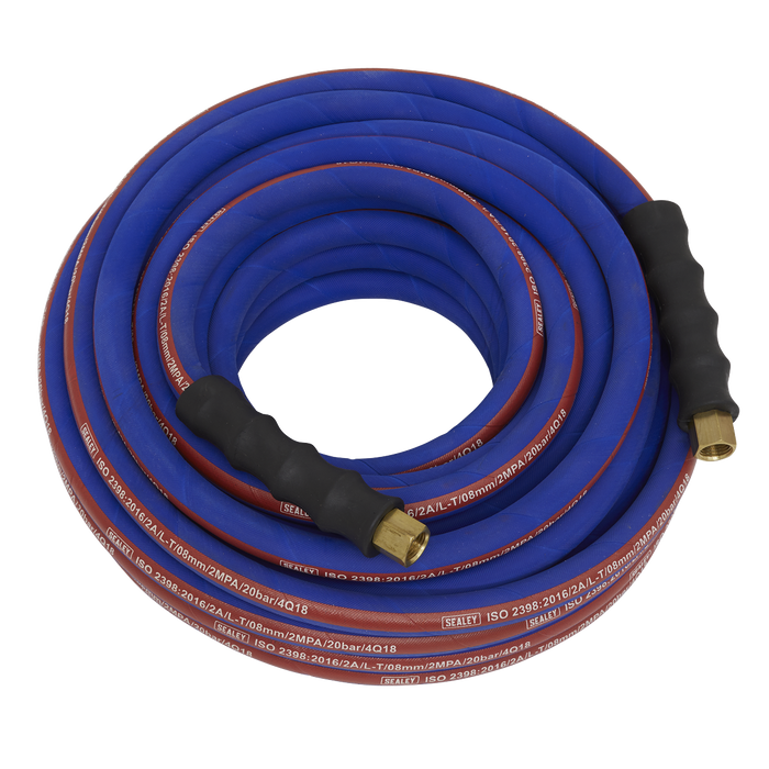 Air Hose 15m x Ø8mm with 1/4"BSP Unions Extra-Heavy-Duty