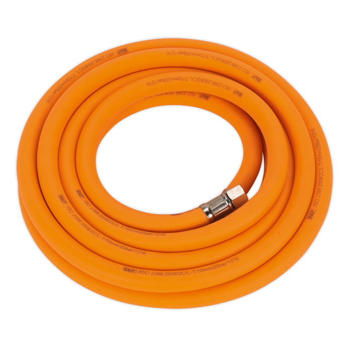 Air Hose 5m x Ø10mm Hybrid High-Visibility with 1/4"BSP Unions