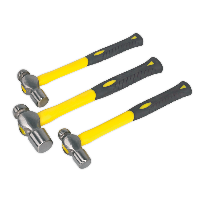 Ball Pein Hammer Set 3pc with Fibreglass Shafts