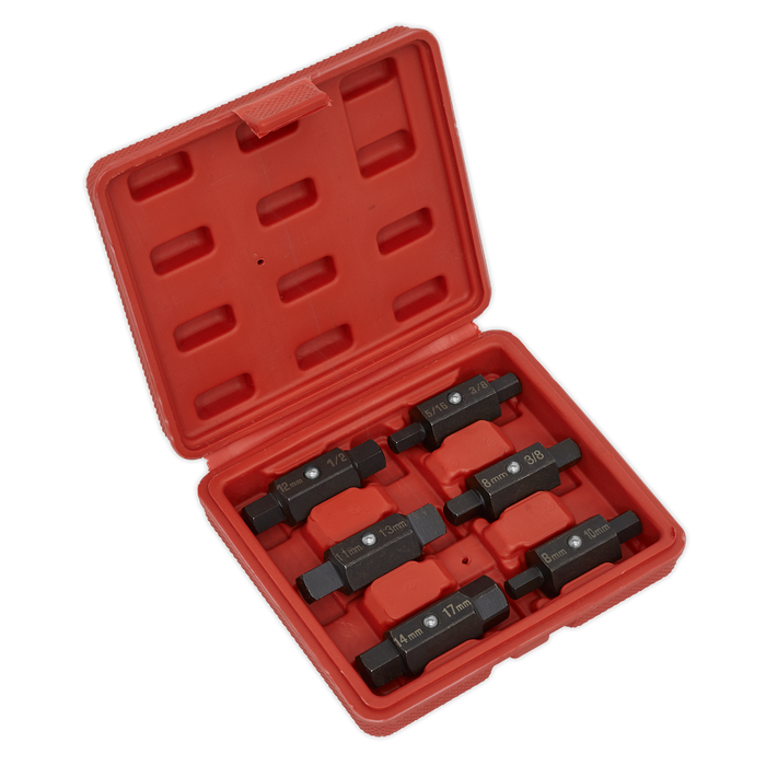 Oil Drain Plug Key Set 6pc Double End