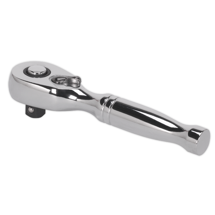 Stubby Ratchet Wrench 1/4"Sq Drive Pear-Head Flip Reverse