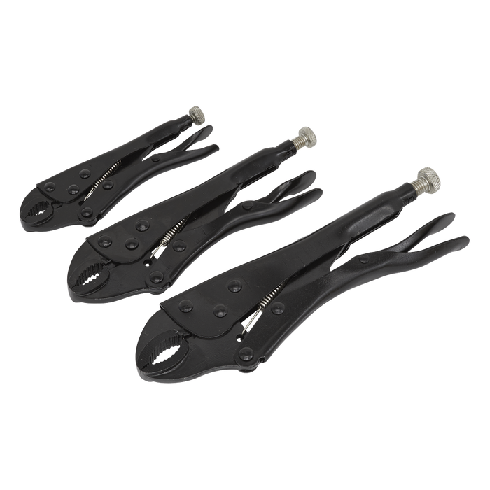 Locking Pliers Set 3pc Rust Resistant