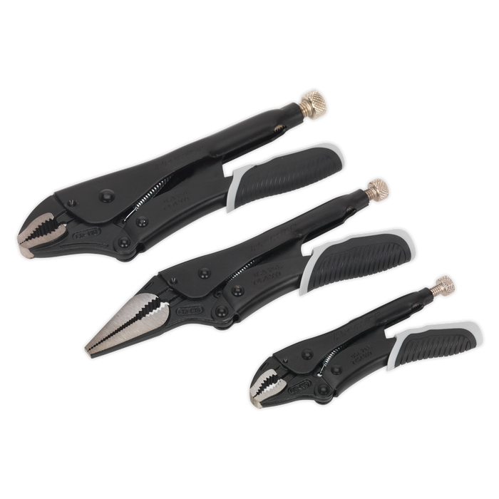 Locking Pliers Set 3pc Quick Release - Black Series