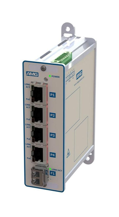 AMG Industrial Hardened Network Switch 4 x 10/100/1000Base Ports AMG9HMU-4G-1S