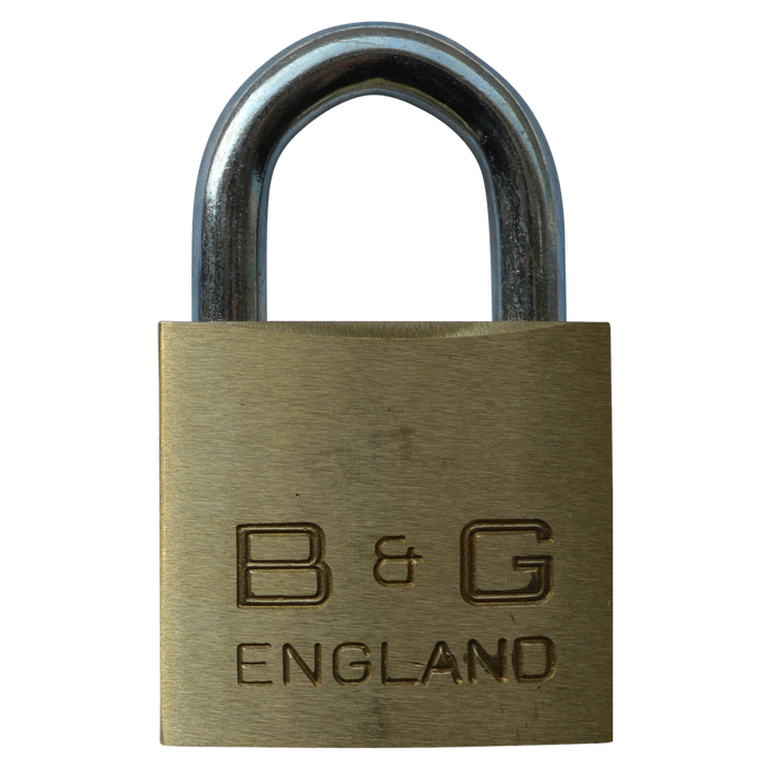 L27151 - B&G Warded Brass Open Shackle Padlock - Steel Shackle