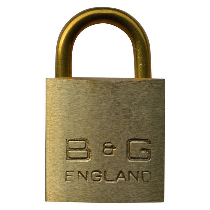 L27153 - B&G Warded Brass Open Shackle Padlock - Brass Shackle