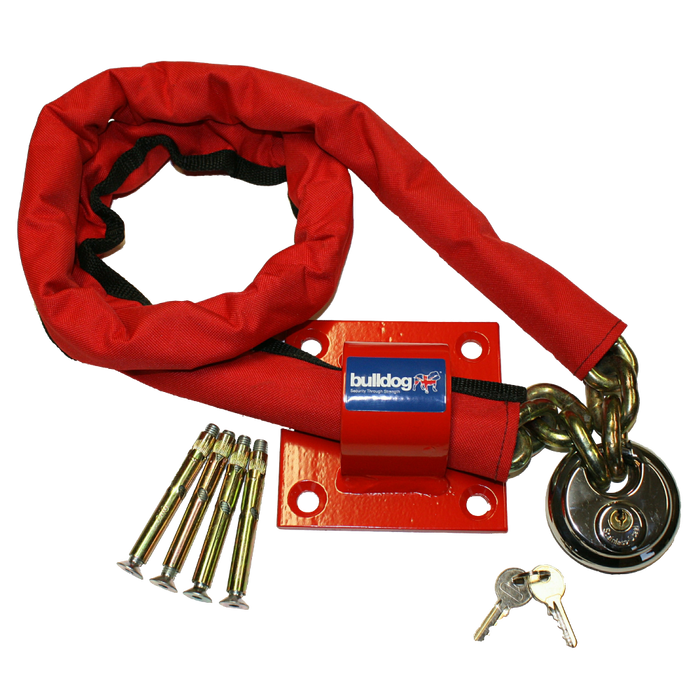L29918 - BULLDOG MC30 Chain, Padlock & Wall/Floor Anchor Kit