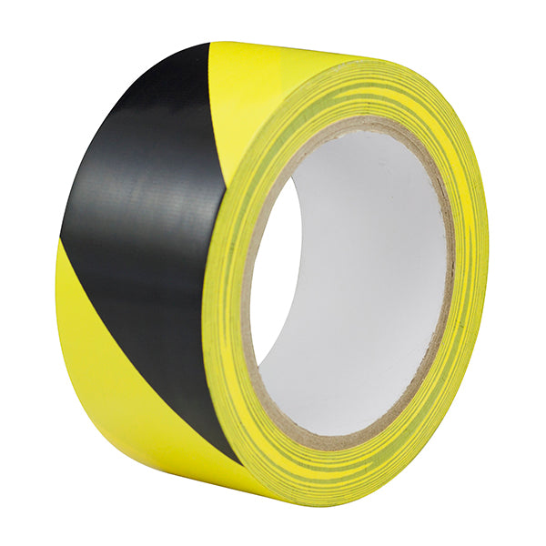 Adhesive Hazard Warning Tape (Black/Yellow) 50mm x