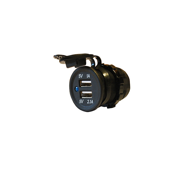 USB 2-Port Socket 12/24 volt bg1