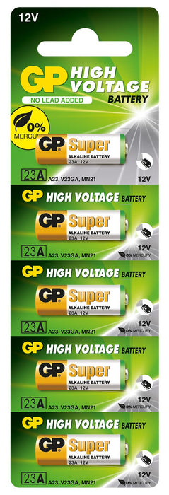GP Alkaline High Voltage 23AE card of 5