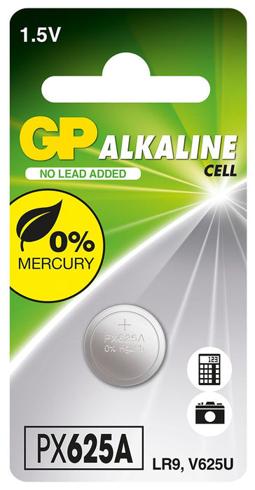 GP Alkaline Button Cell PX625A Card of 1