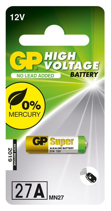 GP Alkaline High Voltage 27A card of 1