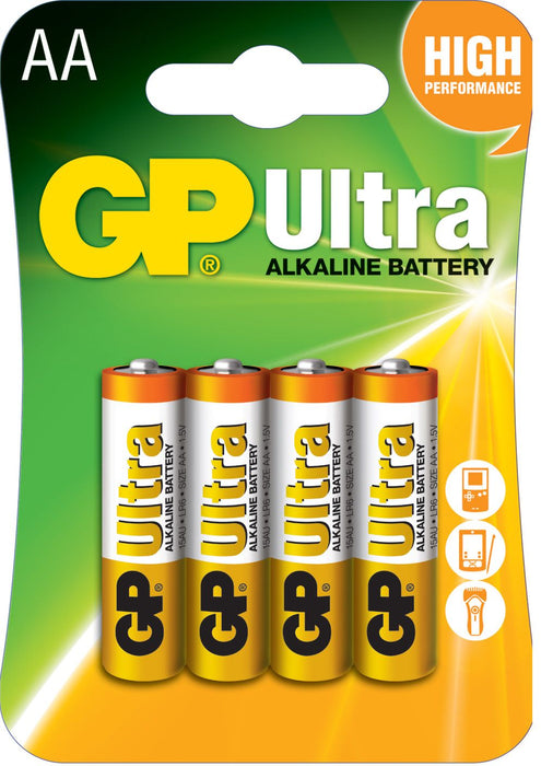 GP AA Battery Ultra Alkaline Card of 4