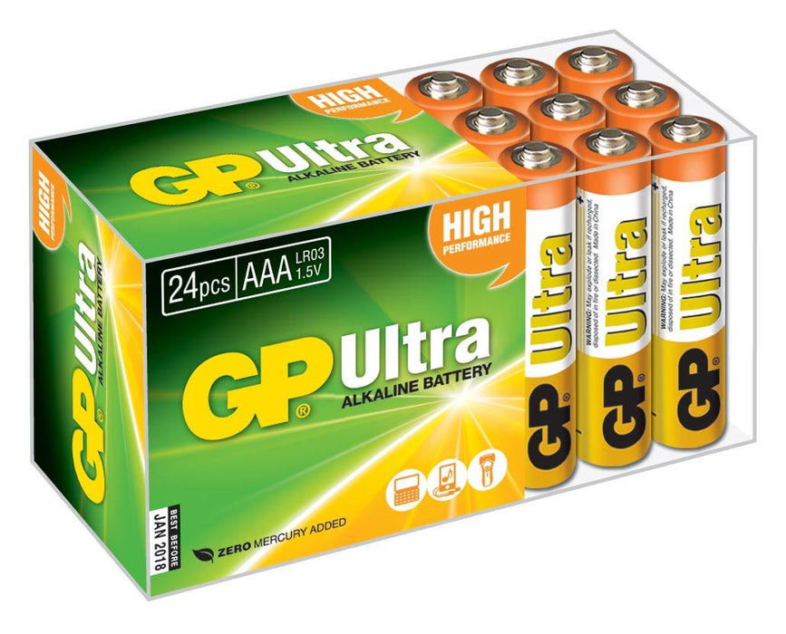 GP AAA Battery Ultra Alkaline 24PK
