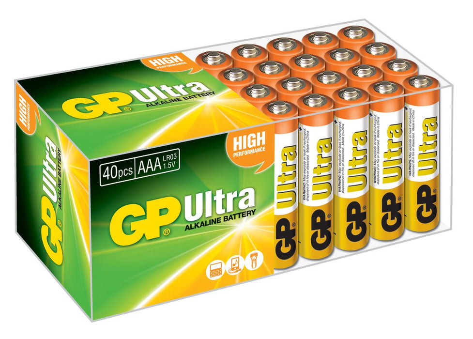 GP AAA Battery Ultra Alkaline 40PK