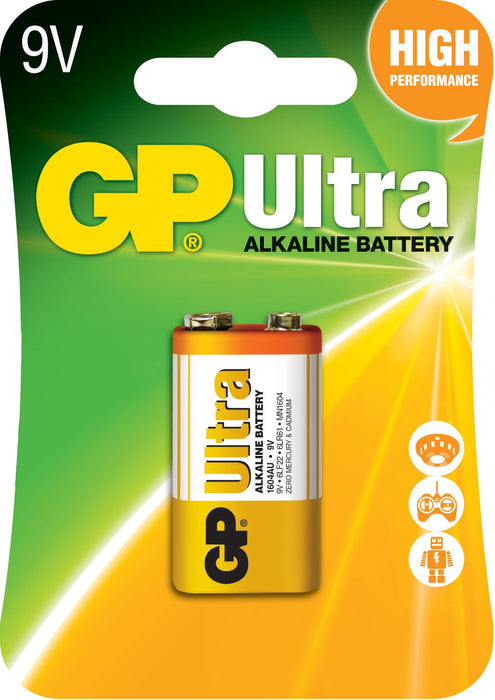 GP 9V Ultra Alkaline Battery Card of 1