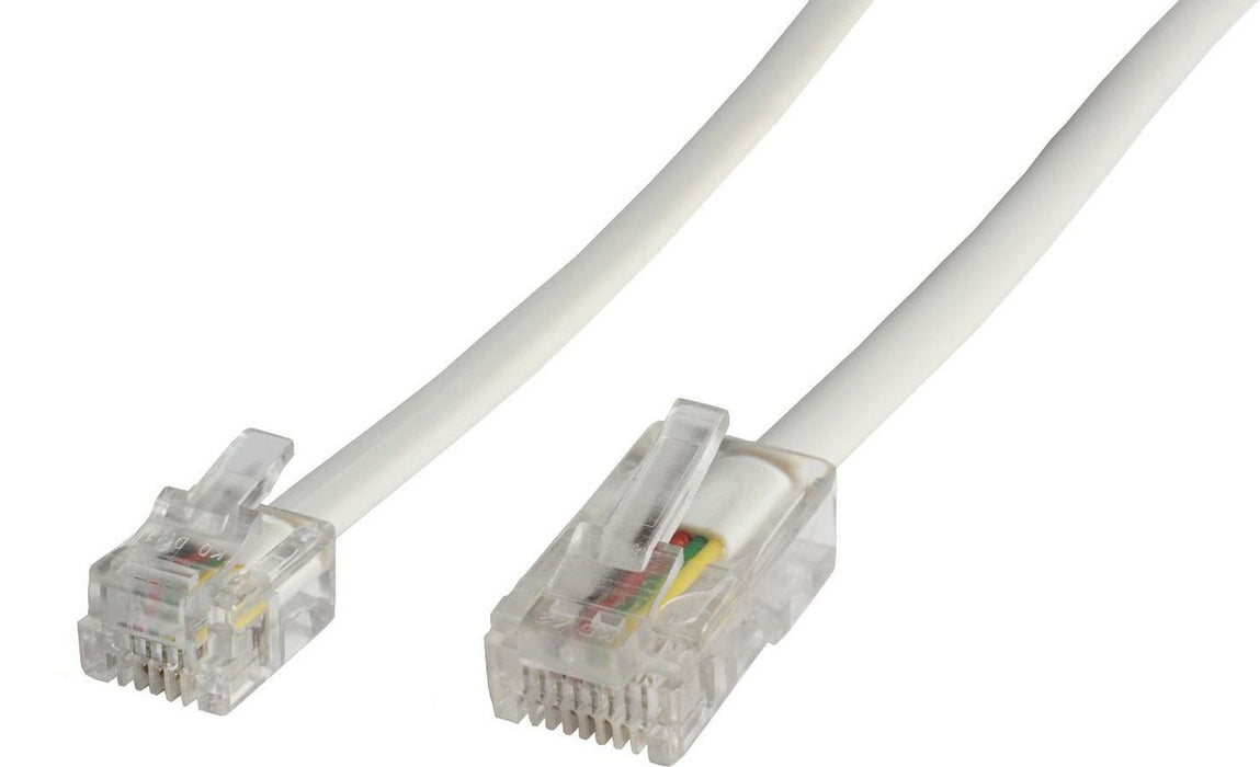 MicroConnect RJ11-RJ45 6M M/M White 6P/4C-8P/4C