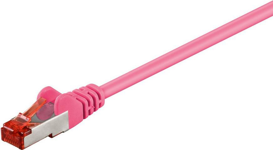 MicroConnect F/UTP CAT6 2m Pink PVC Outer Shield : Foil screening  4x2xAWG 27 CCA