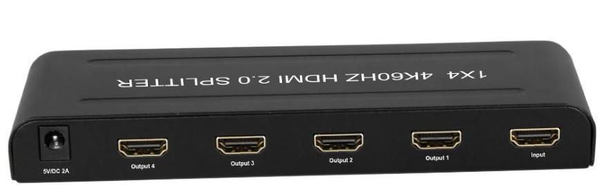 MicroConnect HDMI 4K Splitter 1 to 4 Ultra Slim design, Supporting  4K 60Hz / HDCP2.2