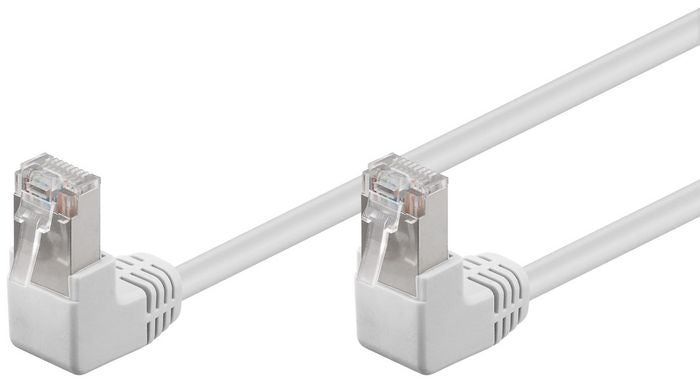 MicroConnect CAT5e F/UTP Network Cable 2 x 90° angled 0.25m, White