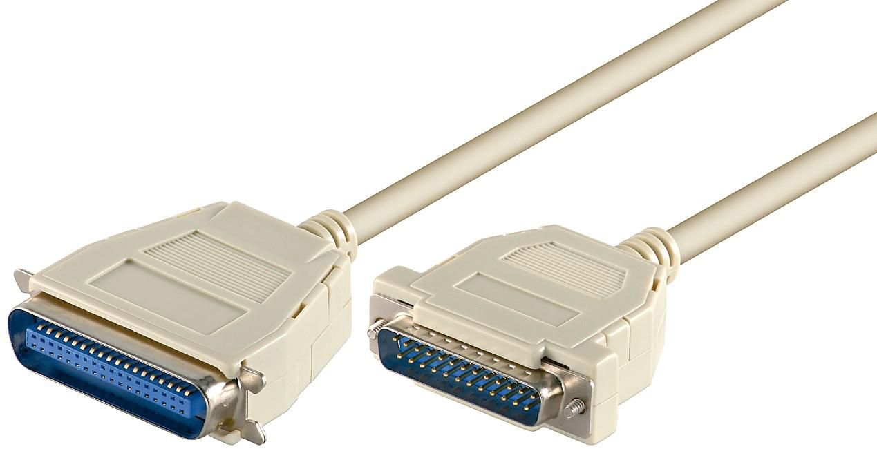 MicroConnect Connection Printer D-SUB cable Parallel DB25-CEN36 1,8m M/M