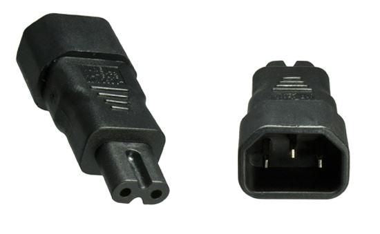 MicroConnect Power Adapter C14  -  C7 M-F IEC 60320-C14 Male - C7  Female Black
