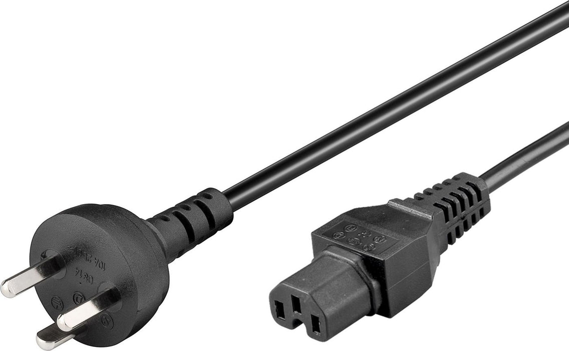 MicroConnect Power Cord DK EDB to C15 1.8m DK IEC 320 EDB to C15  black H05VV-F 3Gx0.75mm2