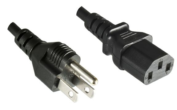 MicroConnect PowerCord US Type B to C13 5m NEMA 5-15P Plug, AWG18, Black UL, CSA approval, Material: SVT