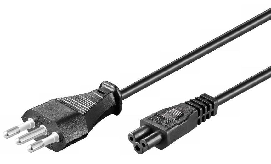 MicroConnect Power Cord Italy - C5 3m Black, H05VV-F3x0.75mm2 CU
