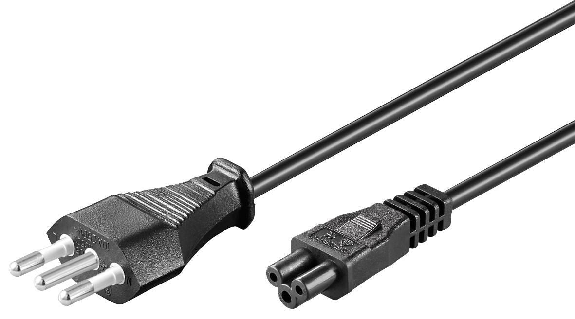 MicroConnect Power Cord Italy - C5 1.8m Black, 10A H05VV-F3x0.75mm2 CU,