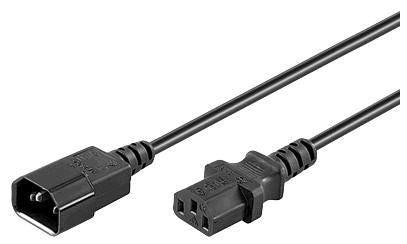 MicroConnect Power Cord C13 - C14 7m black Extension Cable,10A/250V  H05VV-F3x1mm2 CU, Female-Male