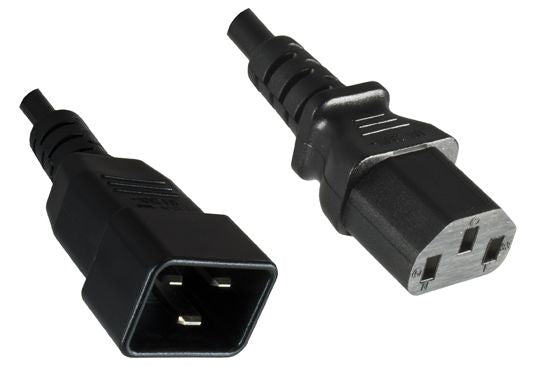 MicroConnect PowerCord C13-C20 0.5M Black IEC 60320-C13 to C20, Black. H05VV-F 3 x 1mm², 230V AC/10A