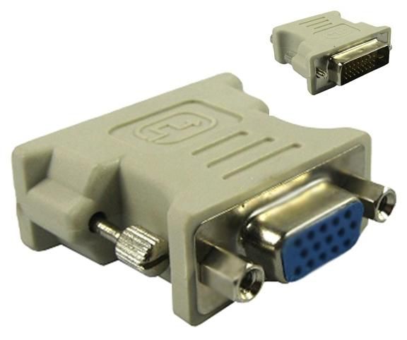 MicroConnect DVI-D/VGA 15-pin Adaptor M-F DVI-D 24+1 - VGA 15pin, Black  Passive adapter that direct only analouge signal from DVI-D connector to VGA