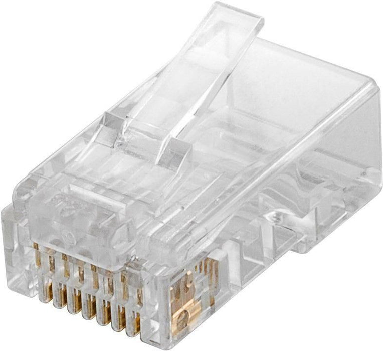 MicroConnect Modular Plug CAT5e Plug 8P8C Unshielded, 10pcs in one bag For Stranded & Solid cable