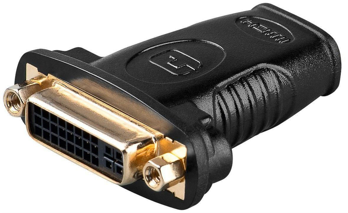 MicroConnect HDMI / DVI-I Adaptor, HDMI Female-DVI-I 24+5 Female  Gold-plated connectors, Black