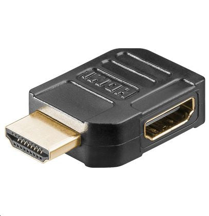MicroConnect HDMI 19 - HDMI 19 M-F Adapter HDMI male right angle 90°  Gold plated contacts